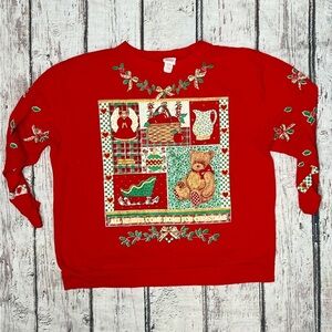 Vintage 80s Christmas on Mainstreet Ugly Xmas Sweater Party Sweatshirt